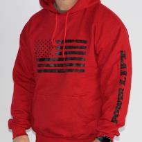 Flag Hoodie - Heather Red | Power Lift